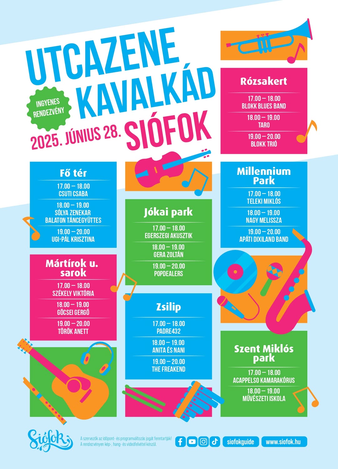 Utcazene kavalkád fesztivál Siófok